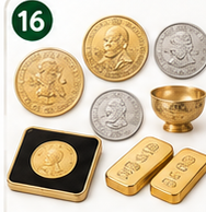 金貨・銀貨・純金製品